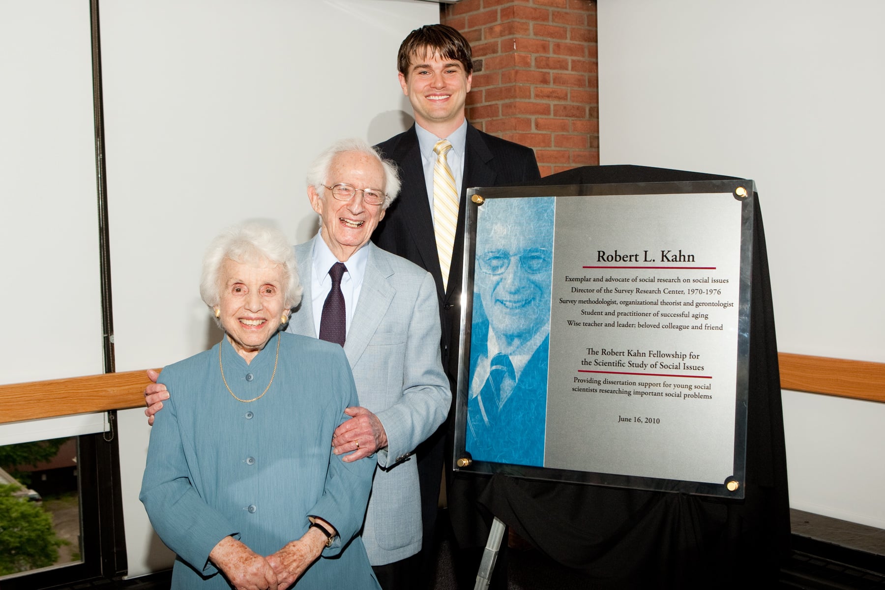 Kahn Fellowship Reception and the first Kahn fellow.