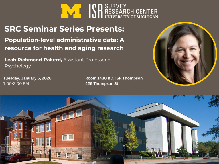 SRC Seminar Series Presents: Population-level administrative data: A resource for health and aging research