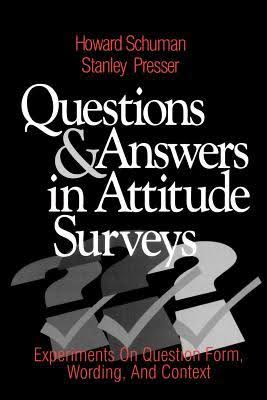Questions & answers in Attitude Surveys book cover.